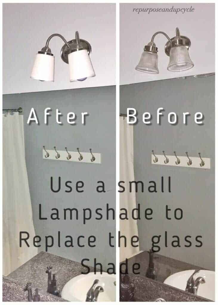 Builder Grade Bathroom Light Fixture Update for Free