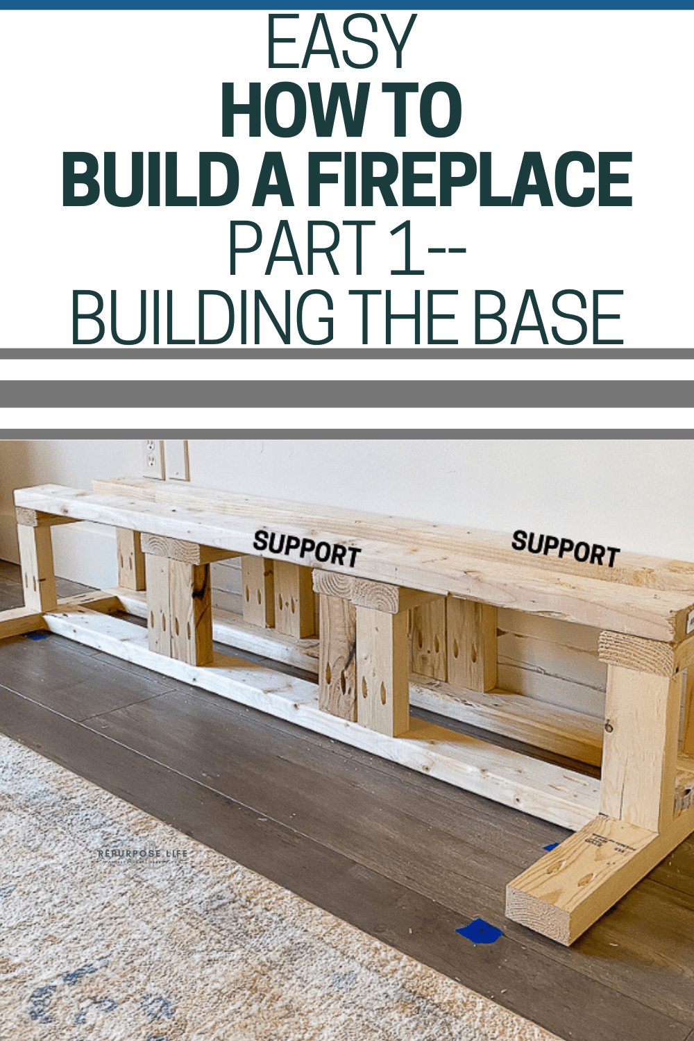 Easy How to Build a FireplacePart 1 Building the Base Repurpose Life