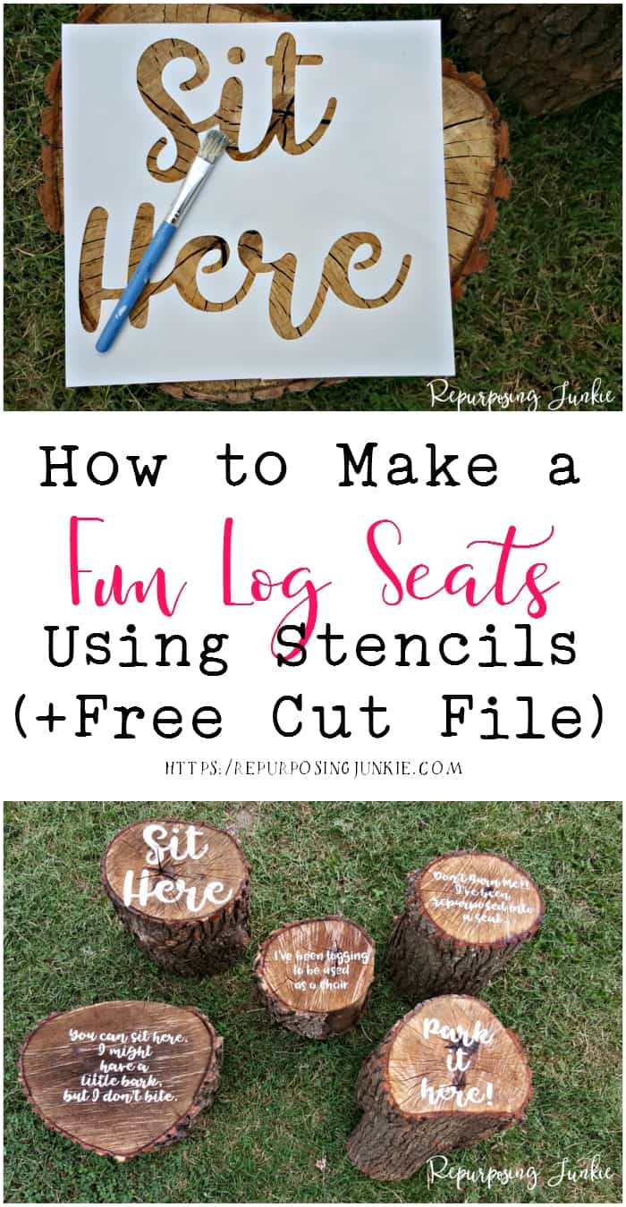 How to Make Fun Log Seats using Stencils
