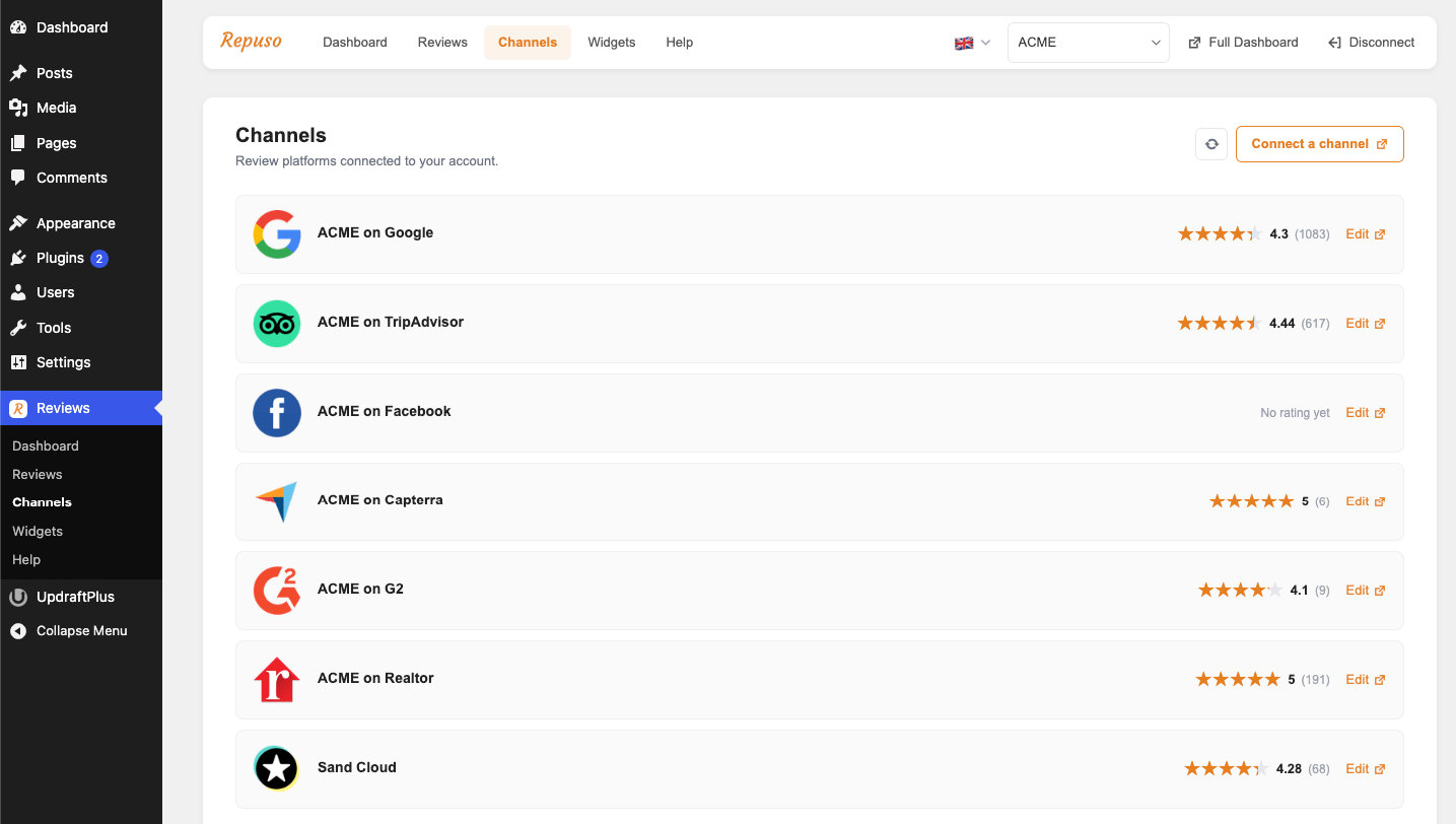 Testimonials and reviews plugin for Wordpress