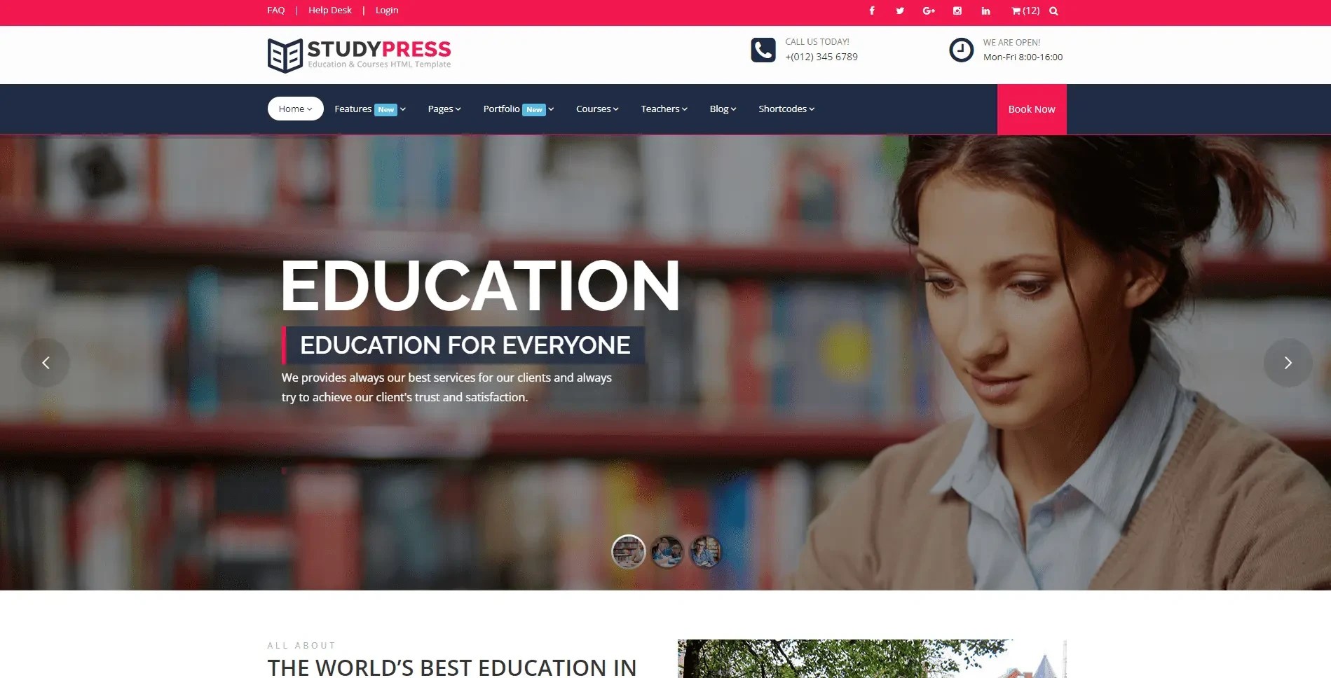 30 Best Online Education And Course HTML site Templates 2024