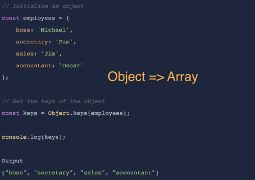 How to convert object to array javascript