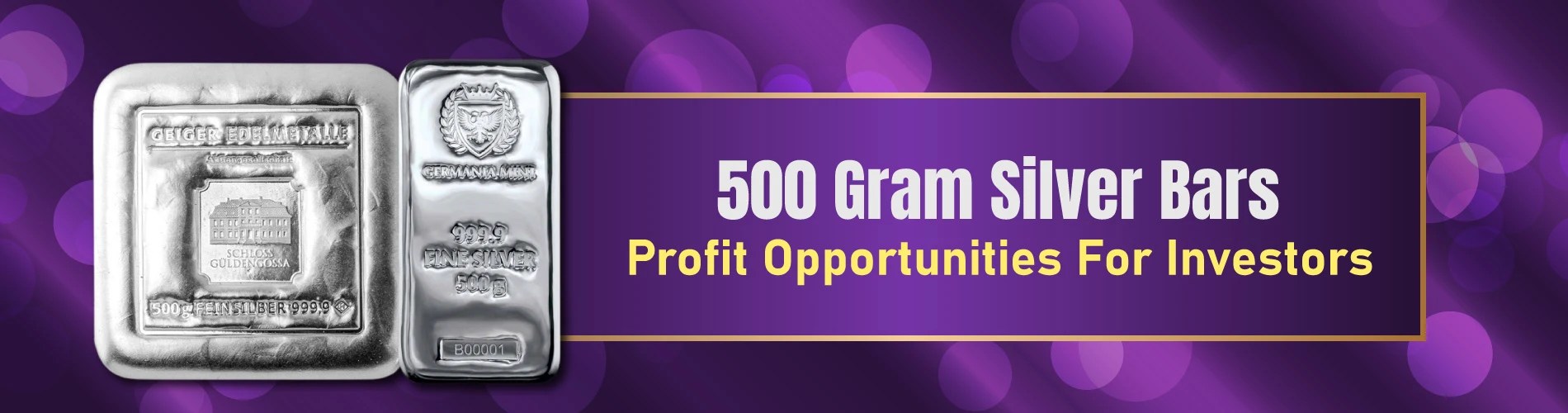 500 Gram Silver Bar BOLD Precious Metals