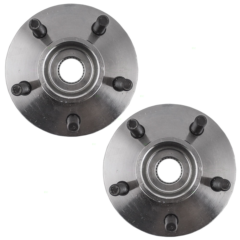 Jeep Cherokee Wrangler Set of Front Wheel Hub and Bearing Assemblies