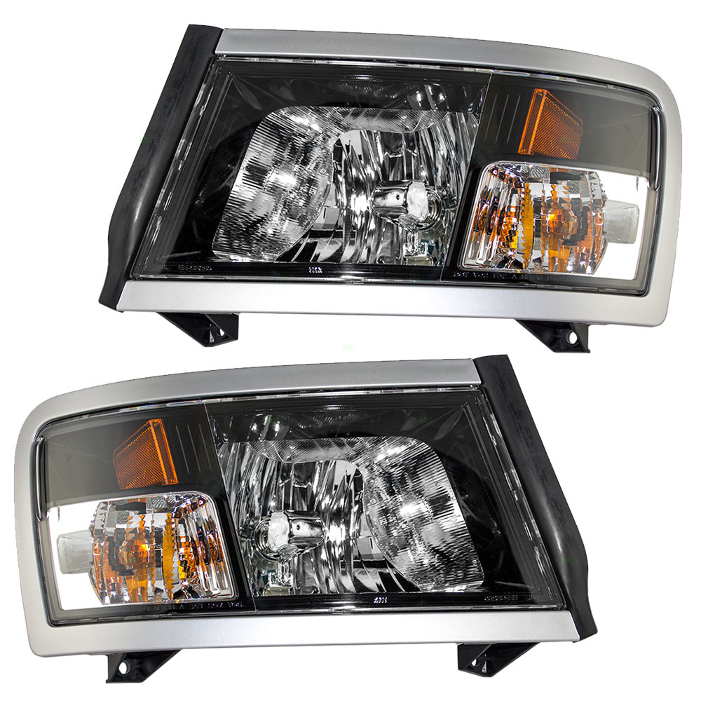 AutoandArt.com - 08-11 Dodge Dakota Pickup Truck New Pair Set Headlight