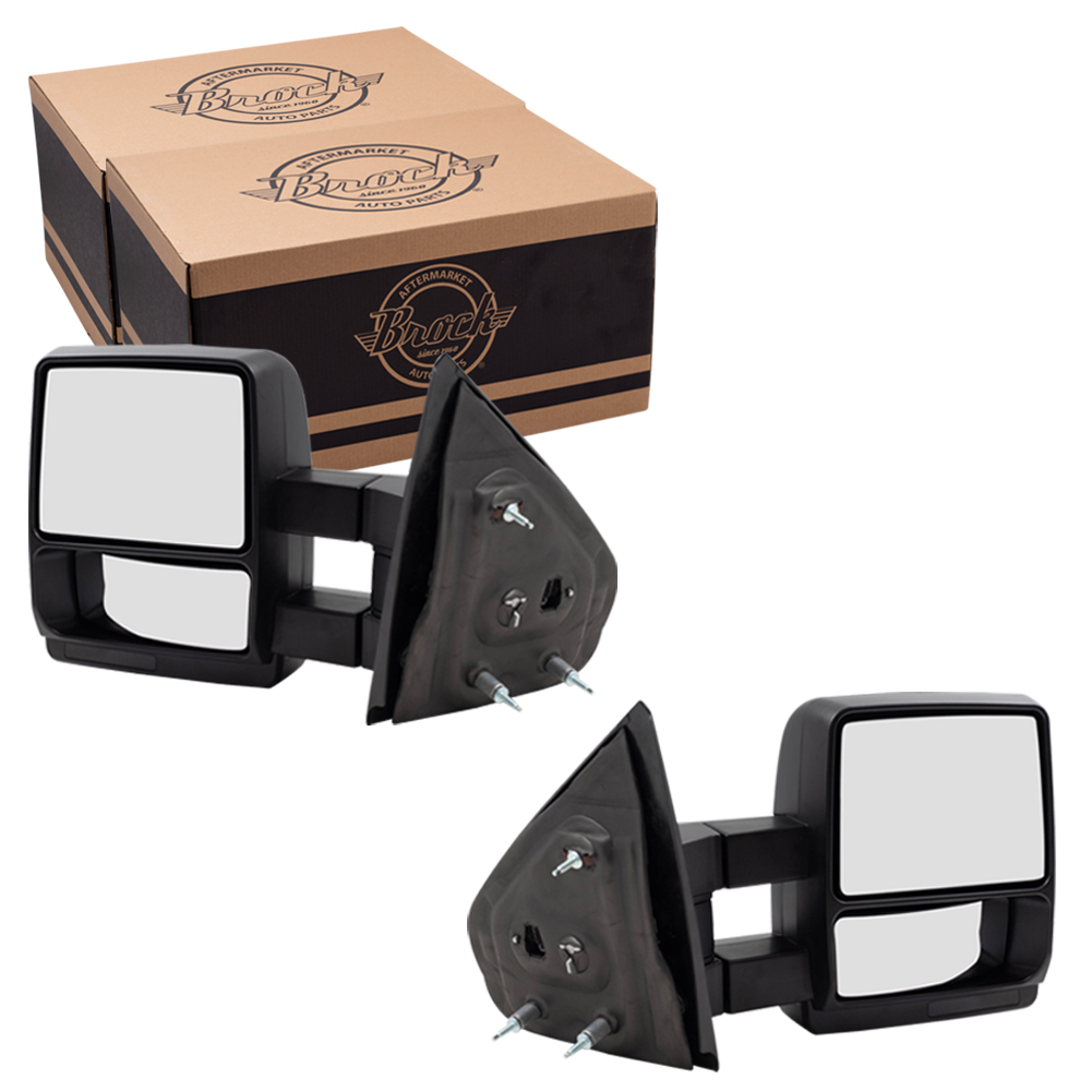 0414 Ford F150 Pickup Truck Set of Side Tow Manual Mirrors Telescopic