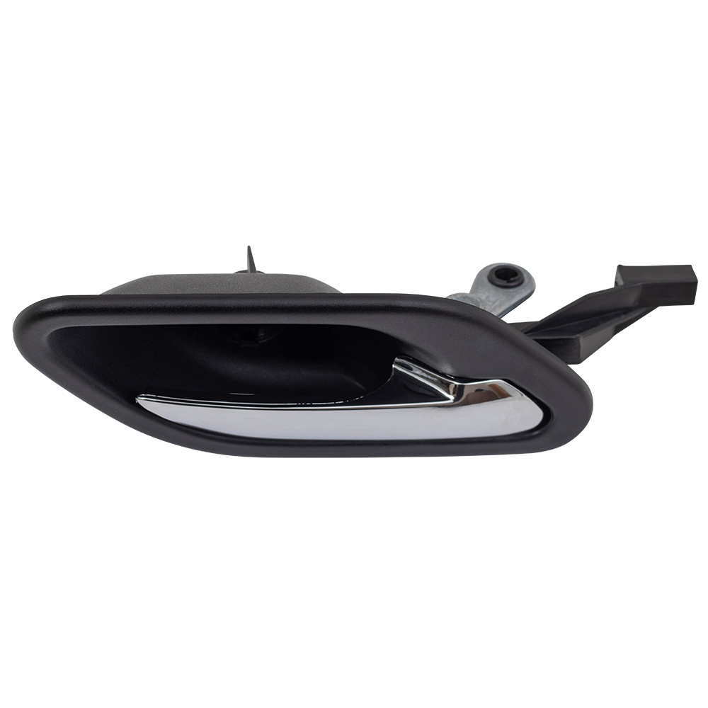 Pair Set Inside Door Handles Chrome Levers w/ Black Housing for BMW 5