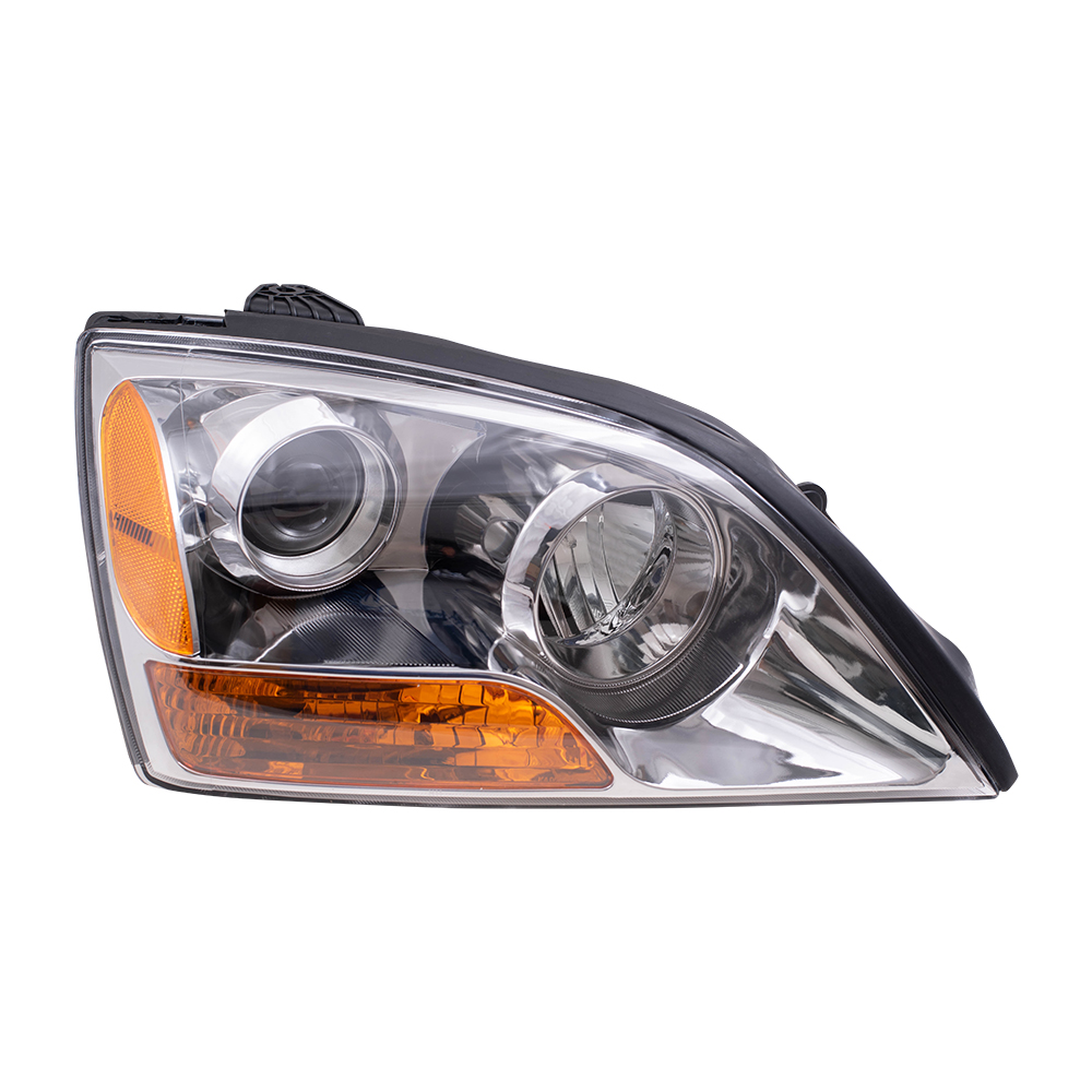 07-09 Kia Sorento Passengers Headlight Assembly - Gray Bezel