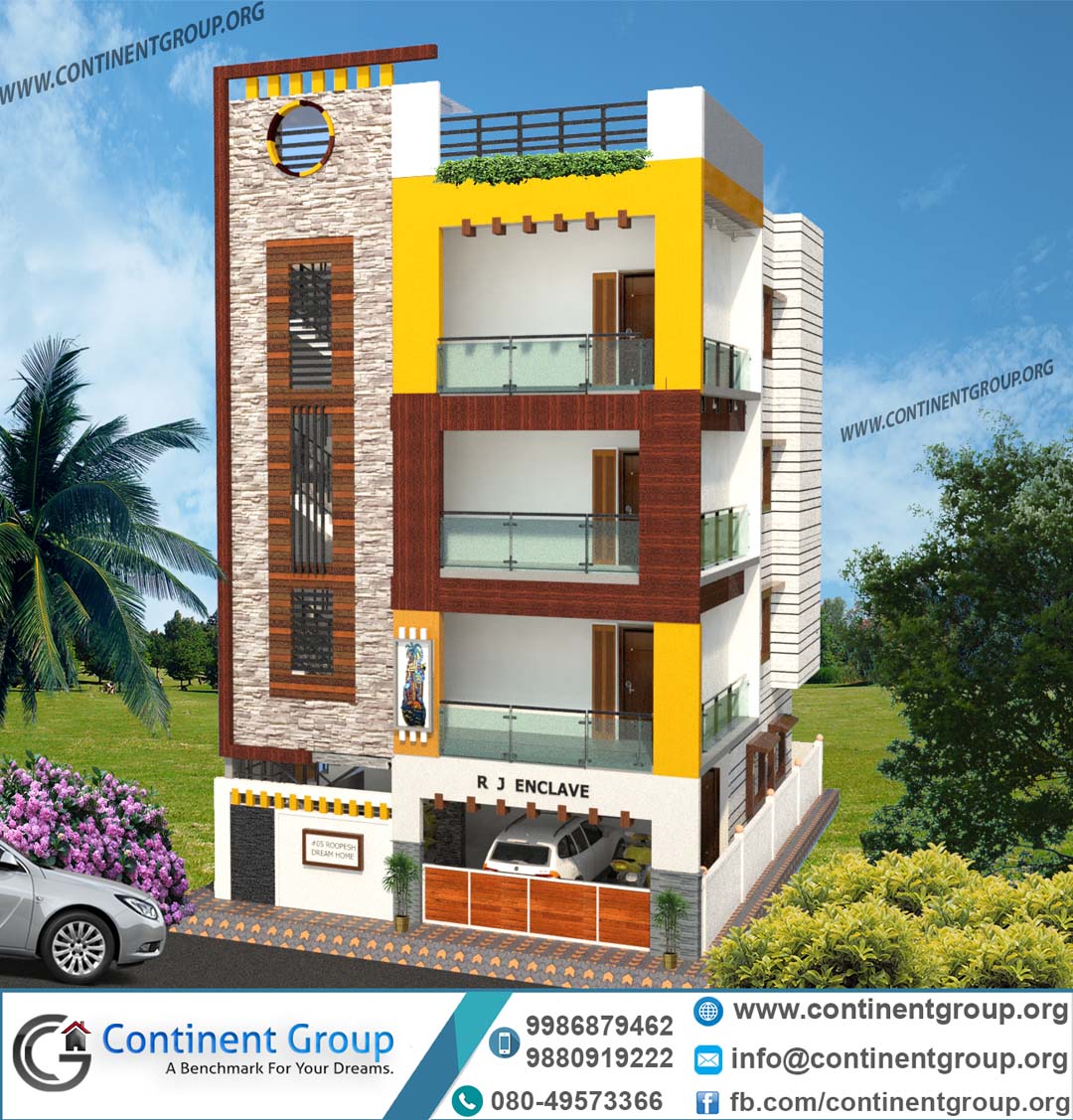 3d building elevation3d front elevation 3D Rendering in Bangalore