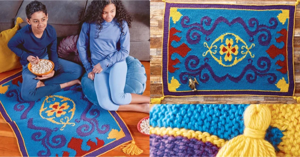 Knitting with Disney Sheridan Magic Carpet Throw Blanket giveaway!
