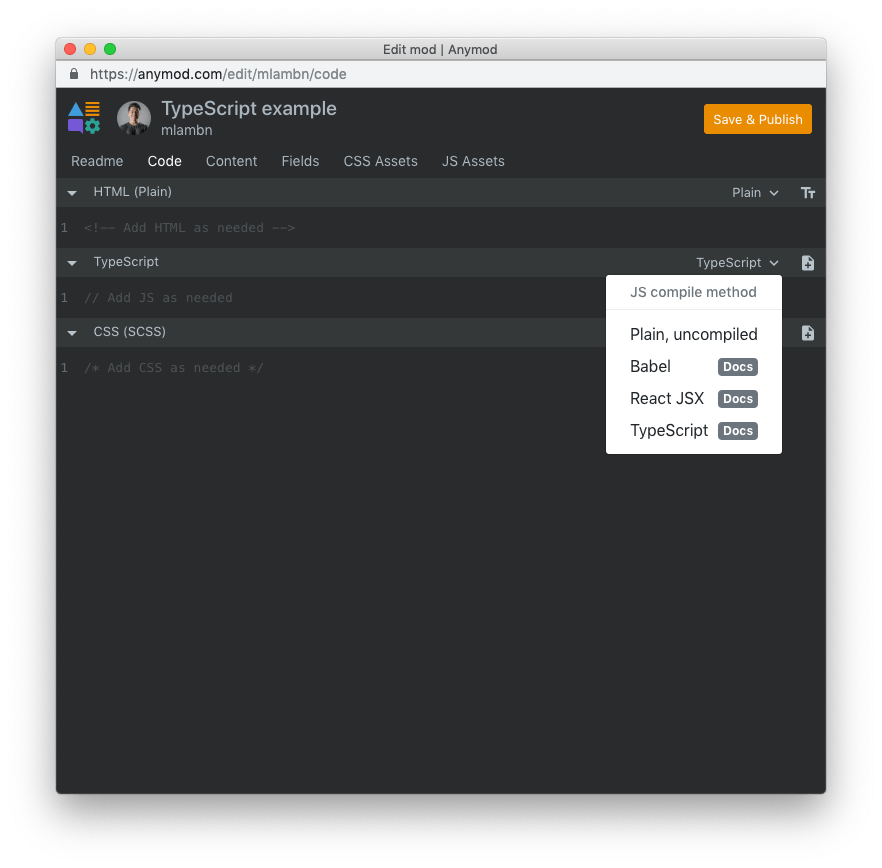 Use TypeScript AnyMod Guide