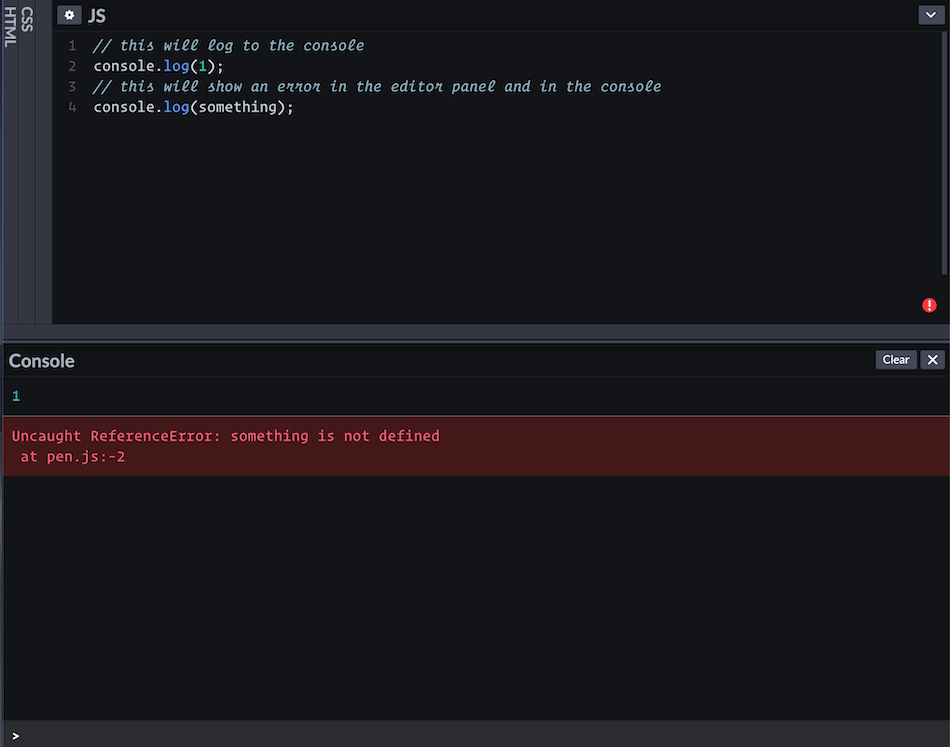 The Console CodePen Blog