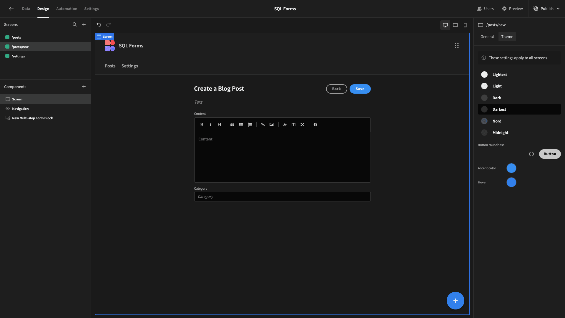 How to Create Forms for SQL Databases in 3 Steps