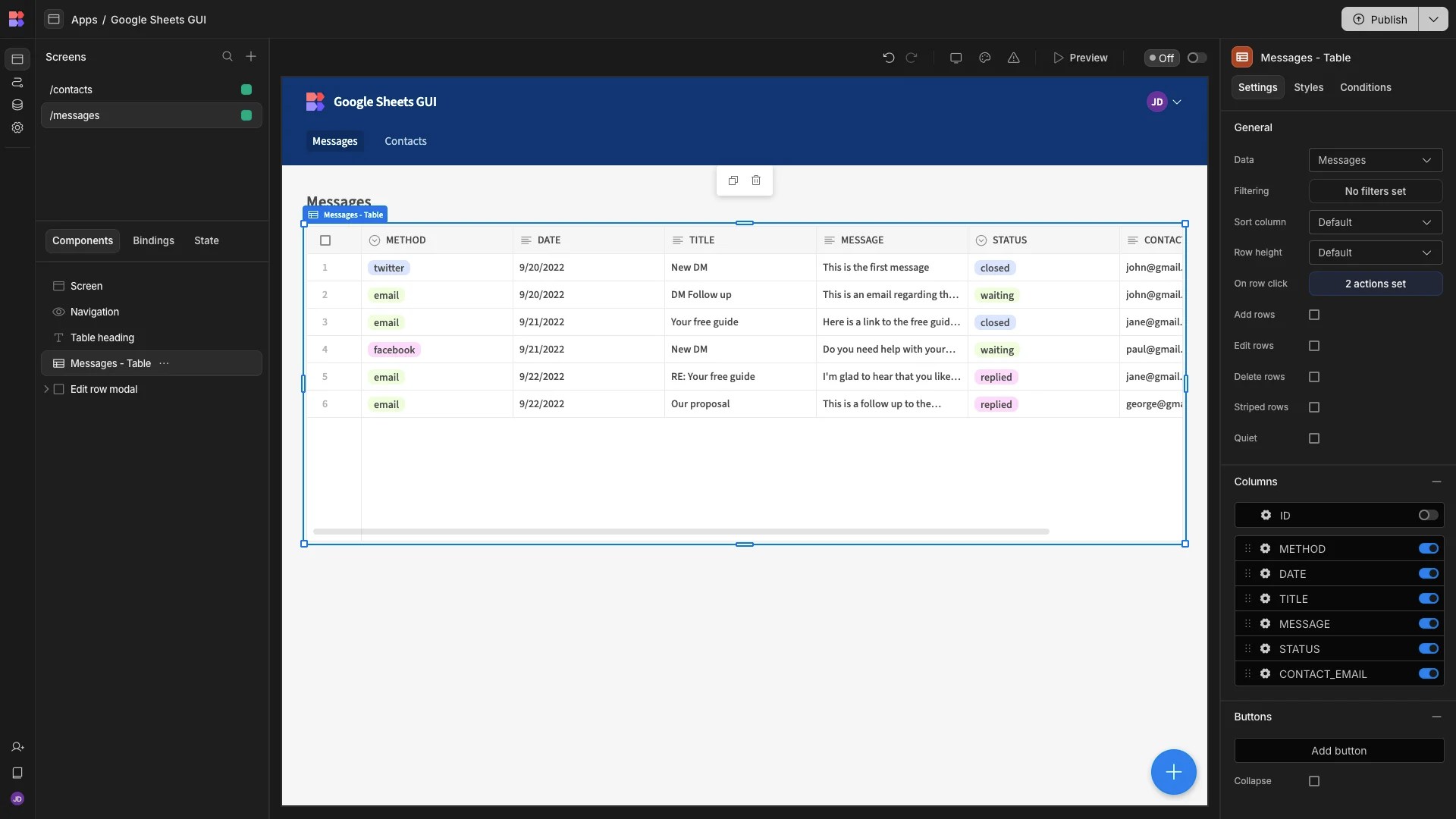 Build a Free Google Sheets GUI in 5 Steps Budibase
