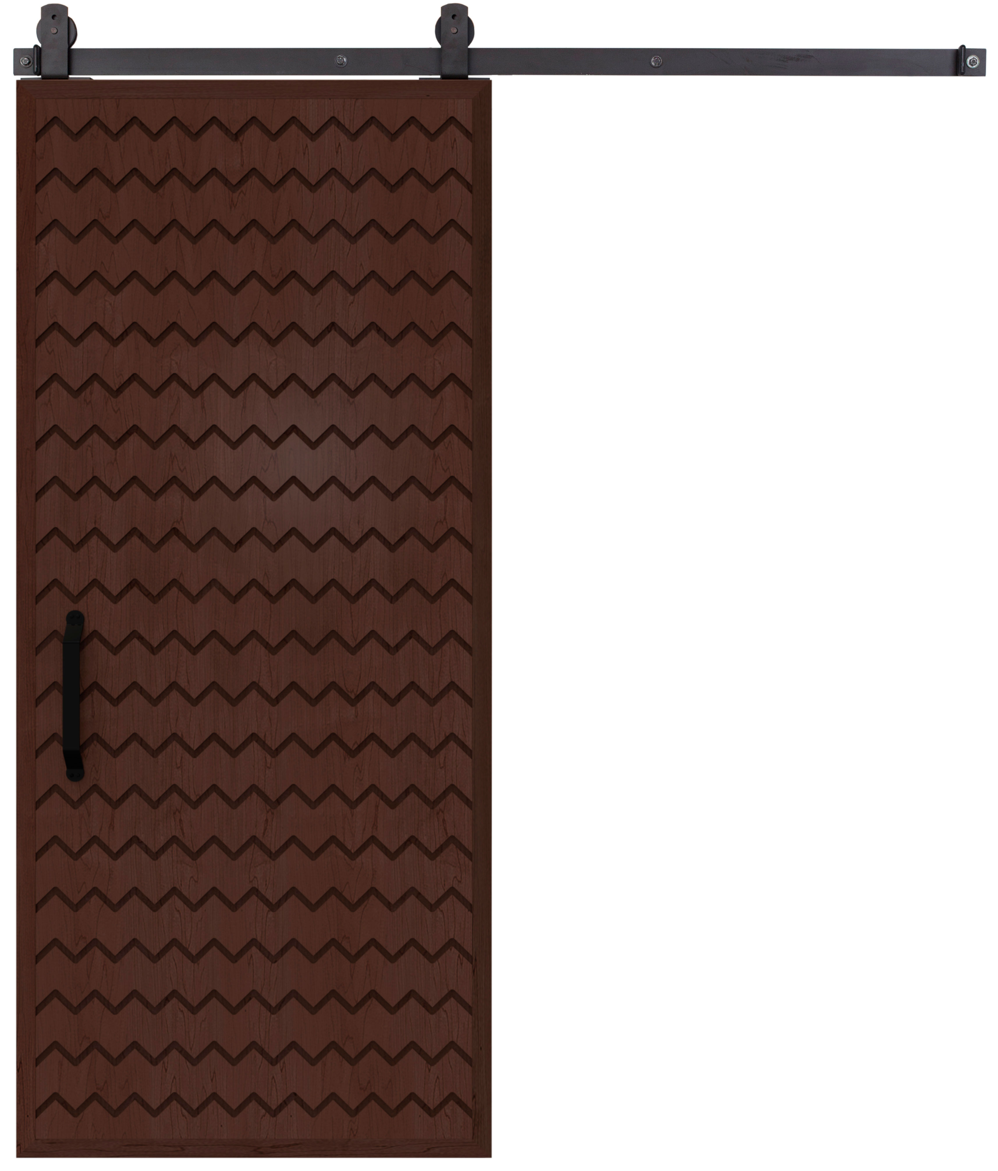 Zig Zag Door Pattern Barn Door Interior & Sliding Rustica Hardware