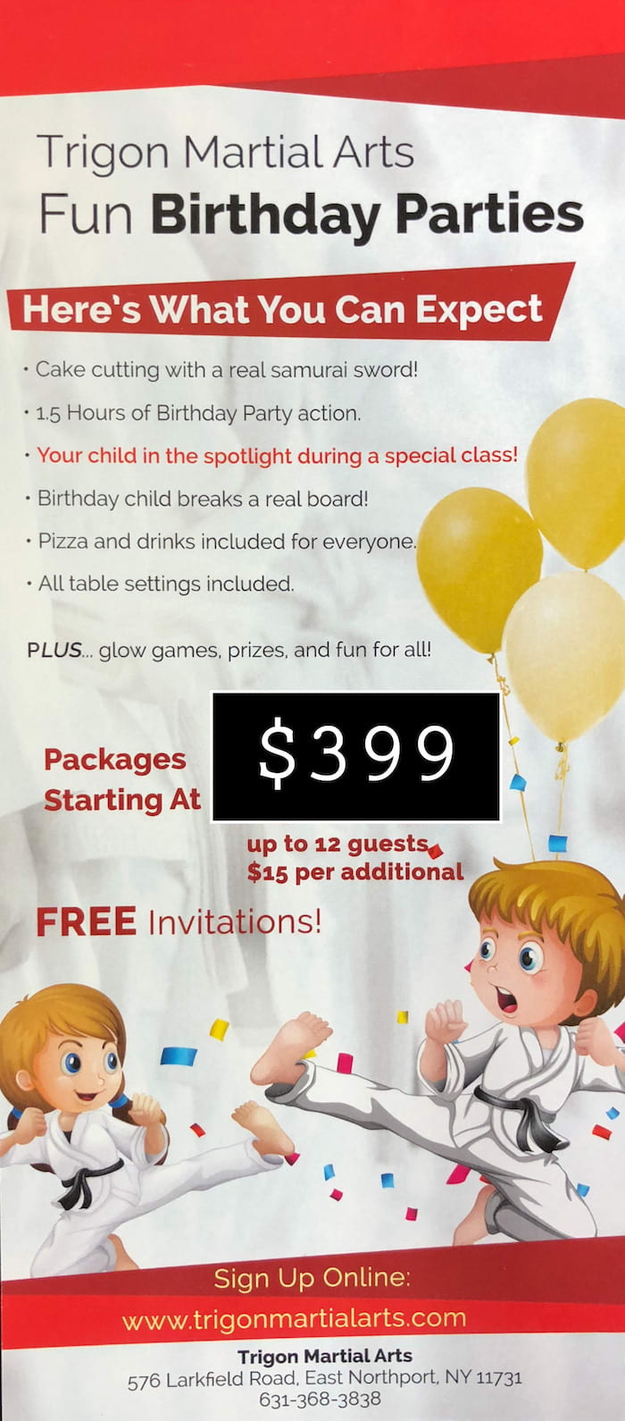 East Northport Martial Arts Birthday Parties Trigon Academy Of