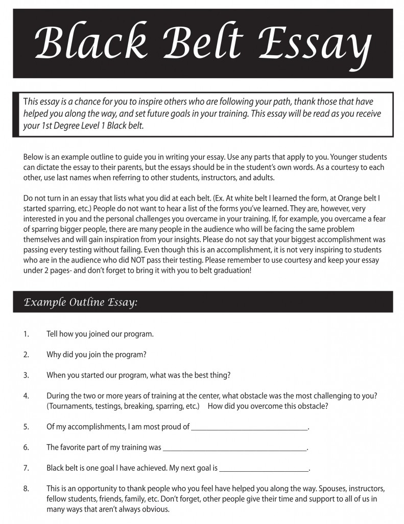 Best Of taekwondo black belt test essay Essay belt martial arts test