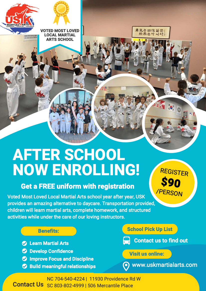 Ballantyne After School USK Martial Arts Charlotte, North Carolina