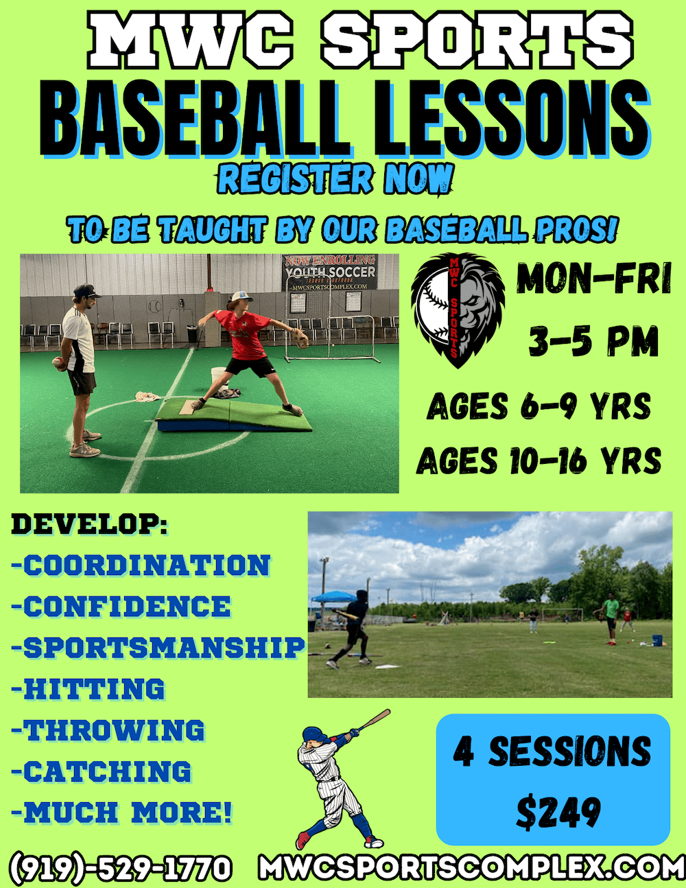 Youngsville Baseball Training MWC Sports Complex Youngsville, North