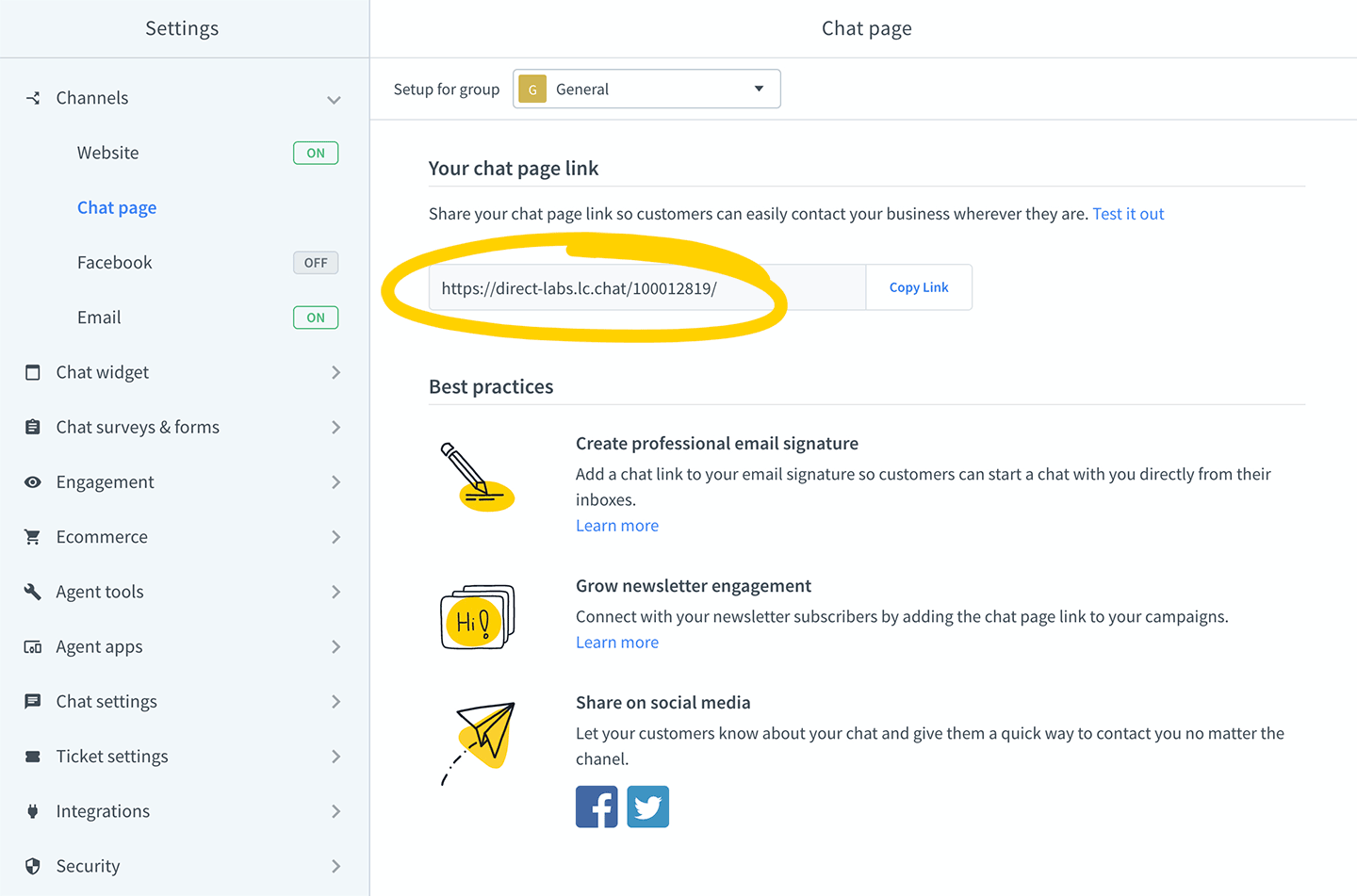 Chat page explained LiveChat Help Center