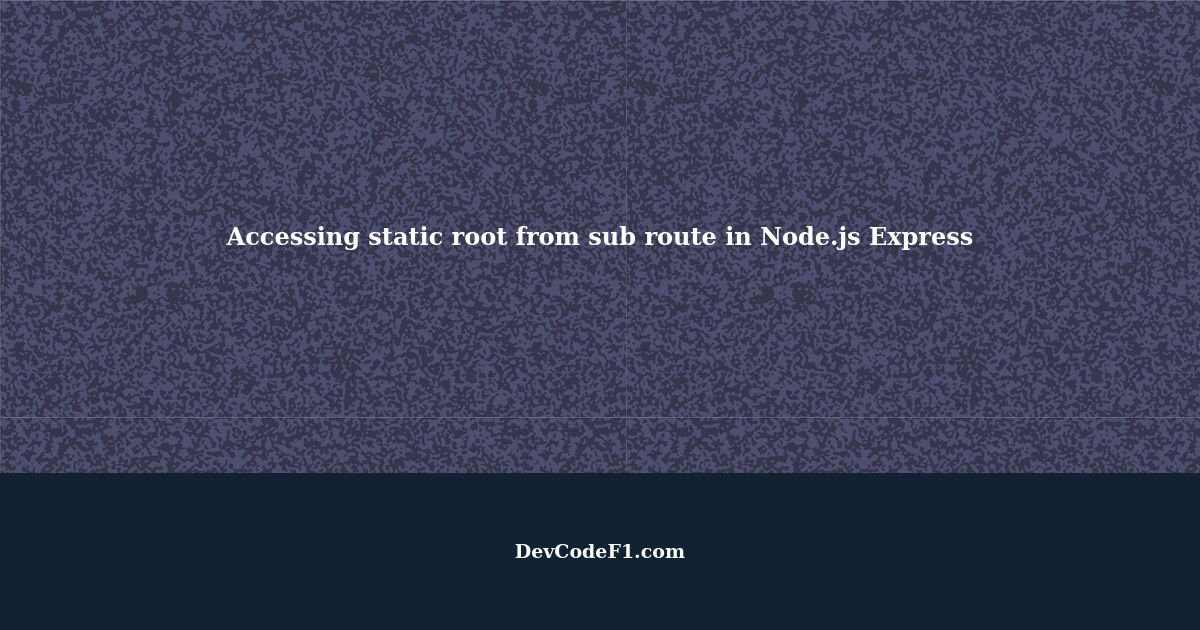 How to access static root from a sub route inside a Node JS Express