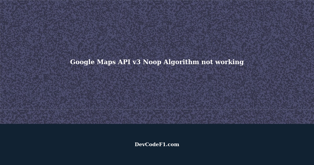 Google Maps API v3 Noop Algorithm (MarkerClusterer) not working