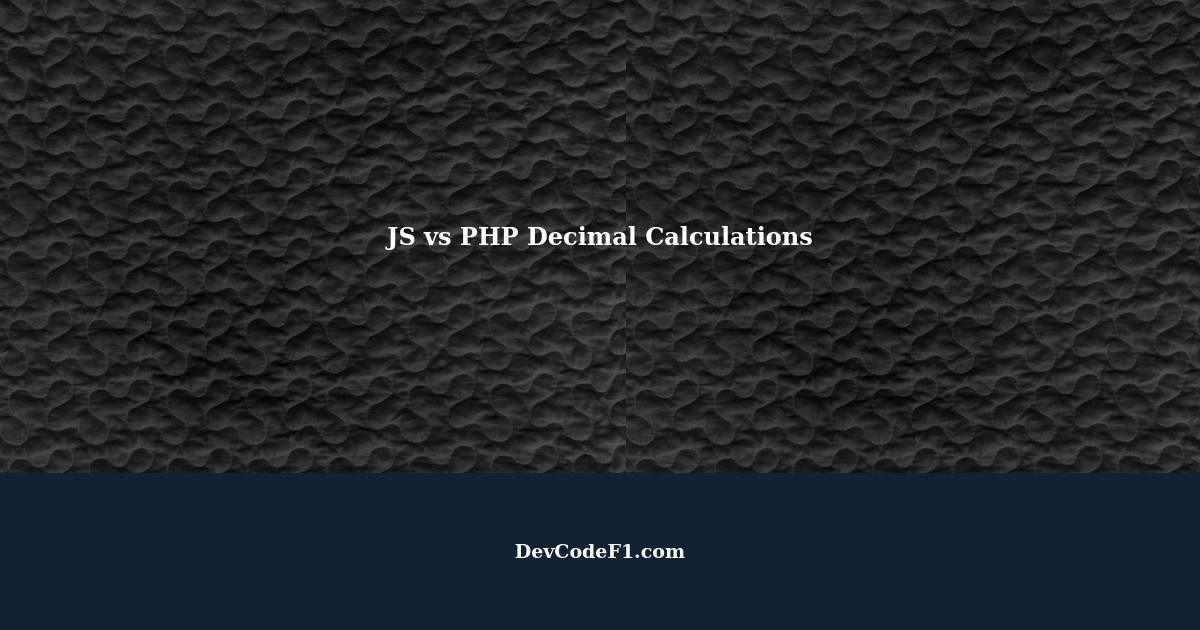 Difference between JavaScript and PHP Decimal Calculations