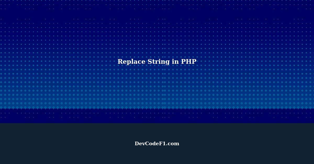 How to replace string in PHP?