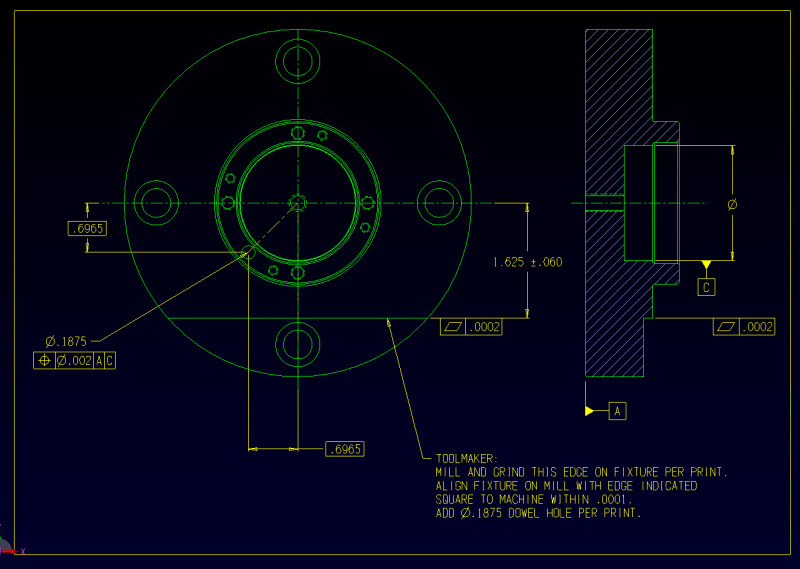 Proper composite callout for this? Drafting Standards, GD&T
