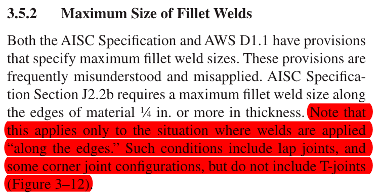 Fillet Weld Size Chart - Ponasa