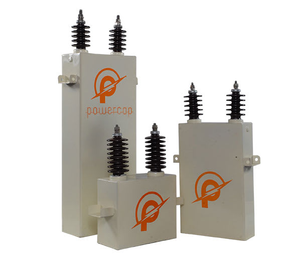 Two single phase, two bushings type 3.3 KV capacitors in series for 6.6