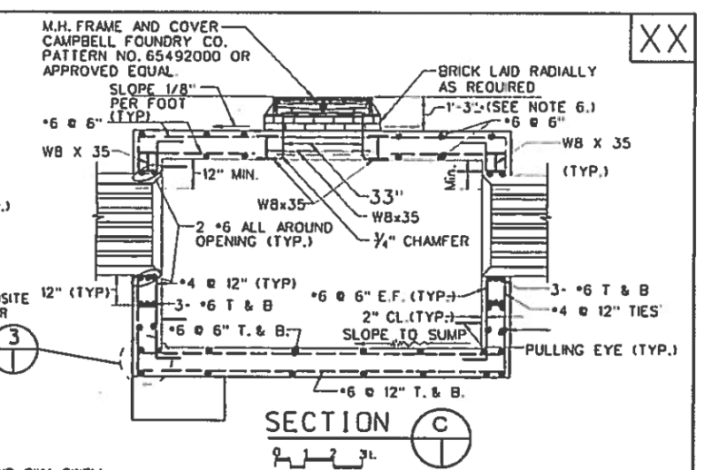 Valve Vault Top Slab w/ Multiple Access Hatch Openings Structural