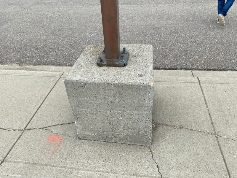 Reusing Concrete Pedestals for New Light Poles Structural engineering