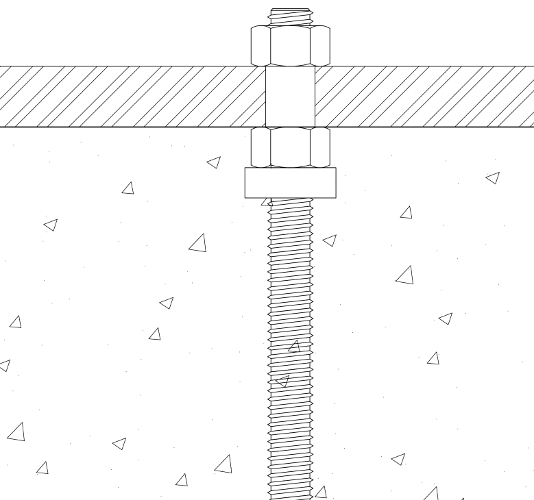 Leveling nuts and shims with grout pads Structural engineering