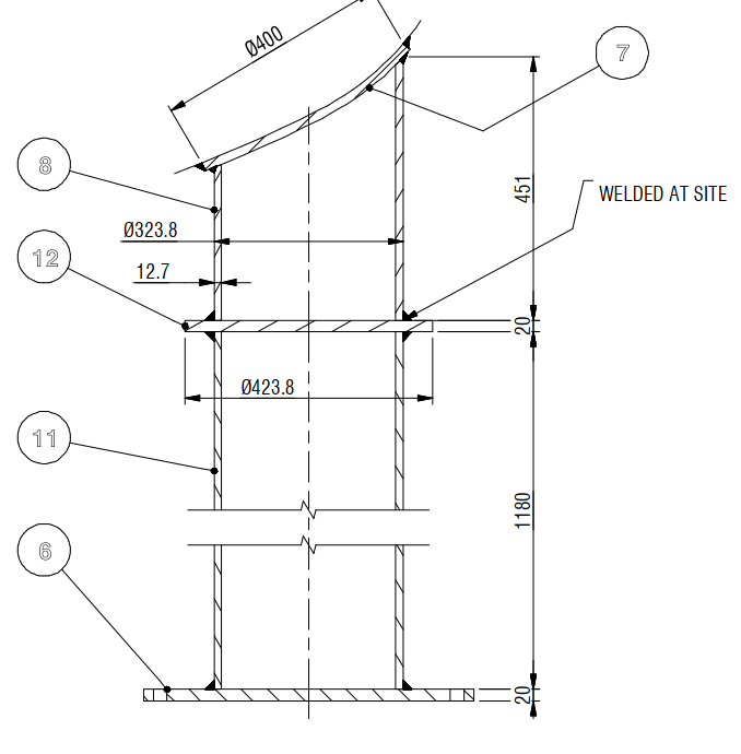Weld on leg support Boiler and Pressure Vessel engineering EngTips