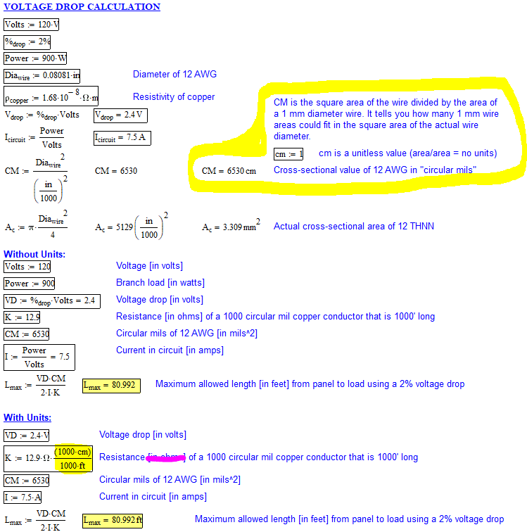 NEC Voltage Drop Electrical Engineering general discussion EngTips