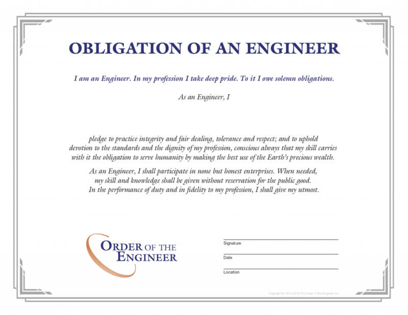 Canadian Iron Ring Ceremony Under Review Professional Ethics in engineering EngTips