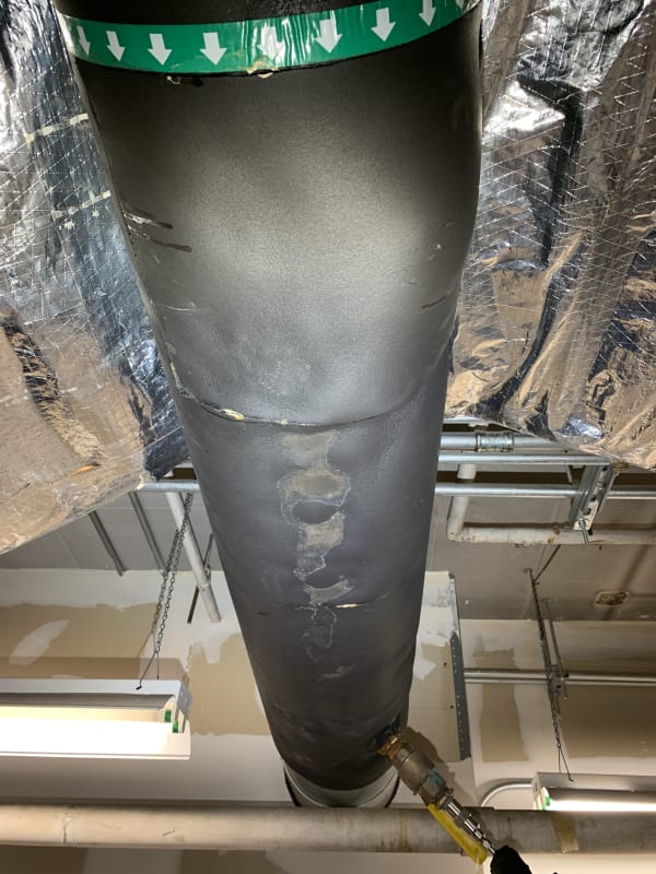 Failing chilled water pipe insulation HVAC/R engineering EngTips