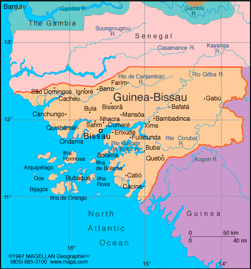 Guinea Bissau Map Africa Guinea-Bissau Atlas: Maps And Online Resources