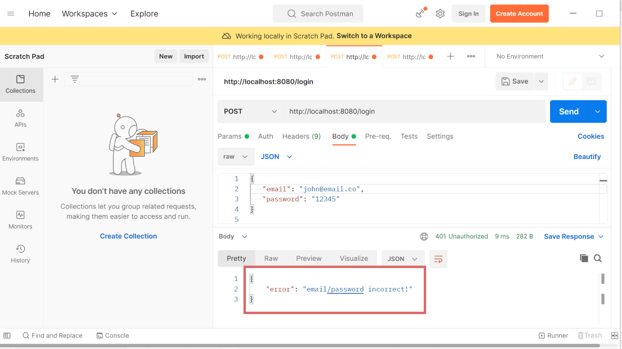 Passport js login with email and password Node TS { ndpniraj }