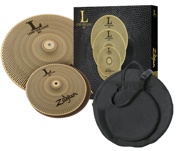 Zildjian LV38 Low Volume L80 13"/18" LV 38 Drum Cymbal Box Set with Bag!