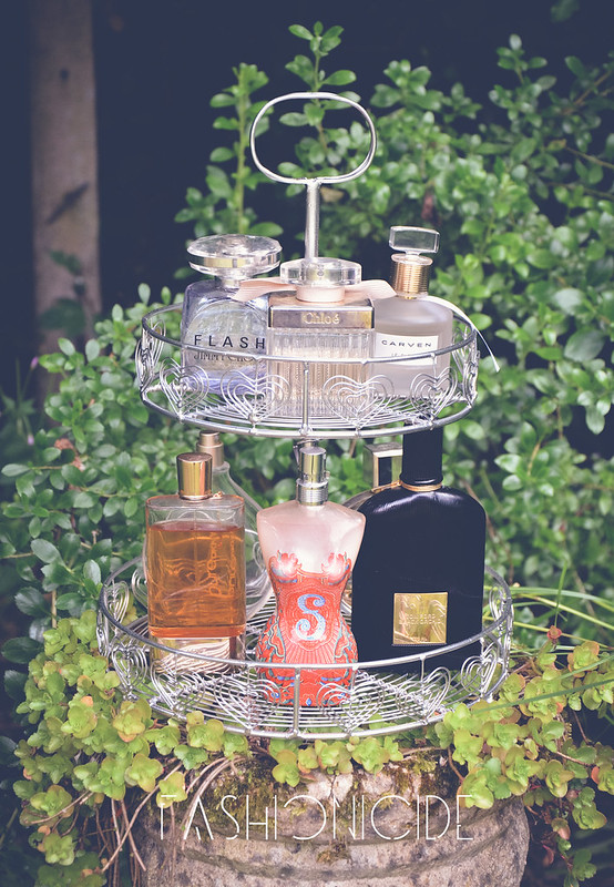 UPCYCLED // Silver Cake Stand for Perfume Display