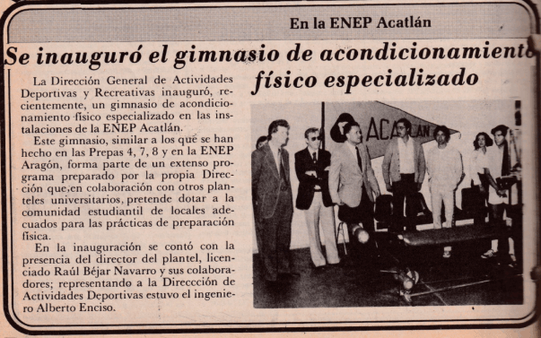 Inauguración de Gimnasio ENEP Inauguración de Gimnasio ENEP