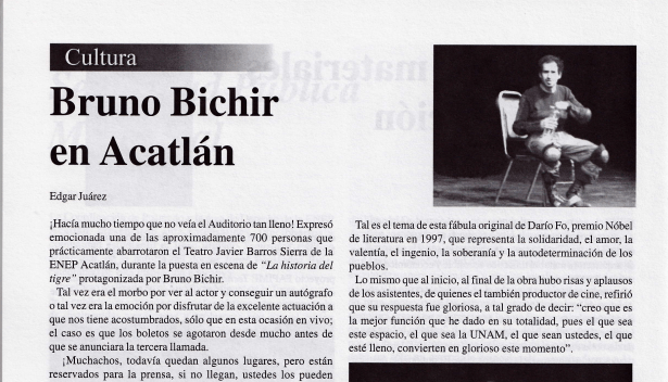 Bruno Bichir en Acatlán