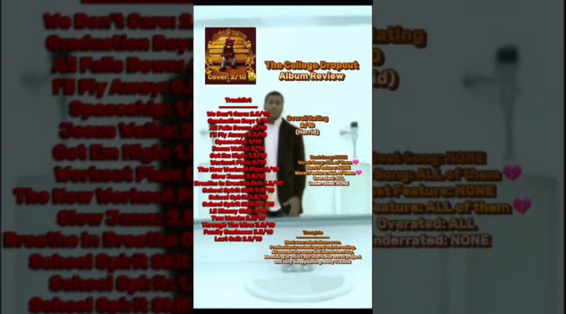 The College Dropout SUCKS #hiphop #albumreview #rap #kanyewest #trending #viral #edit #aprilfools