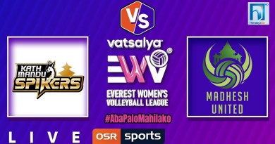 KATHMANDU SPIKERS VS MADHESH UNITED – vatsalya Everest Women's Volleyball League Season 2 – Match 6
