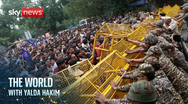 India's police clash with 'Cockroach Janta Party' youth protesters | The World with Yalda Hakim