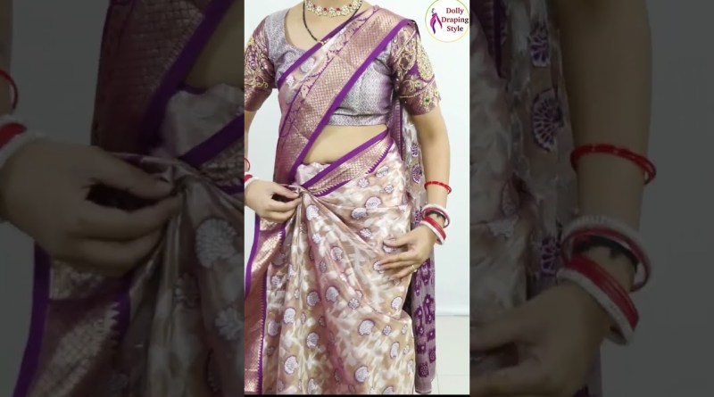 How to wear a Tissue Silk saree draping #drape #fashion #sareefashion #sarees