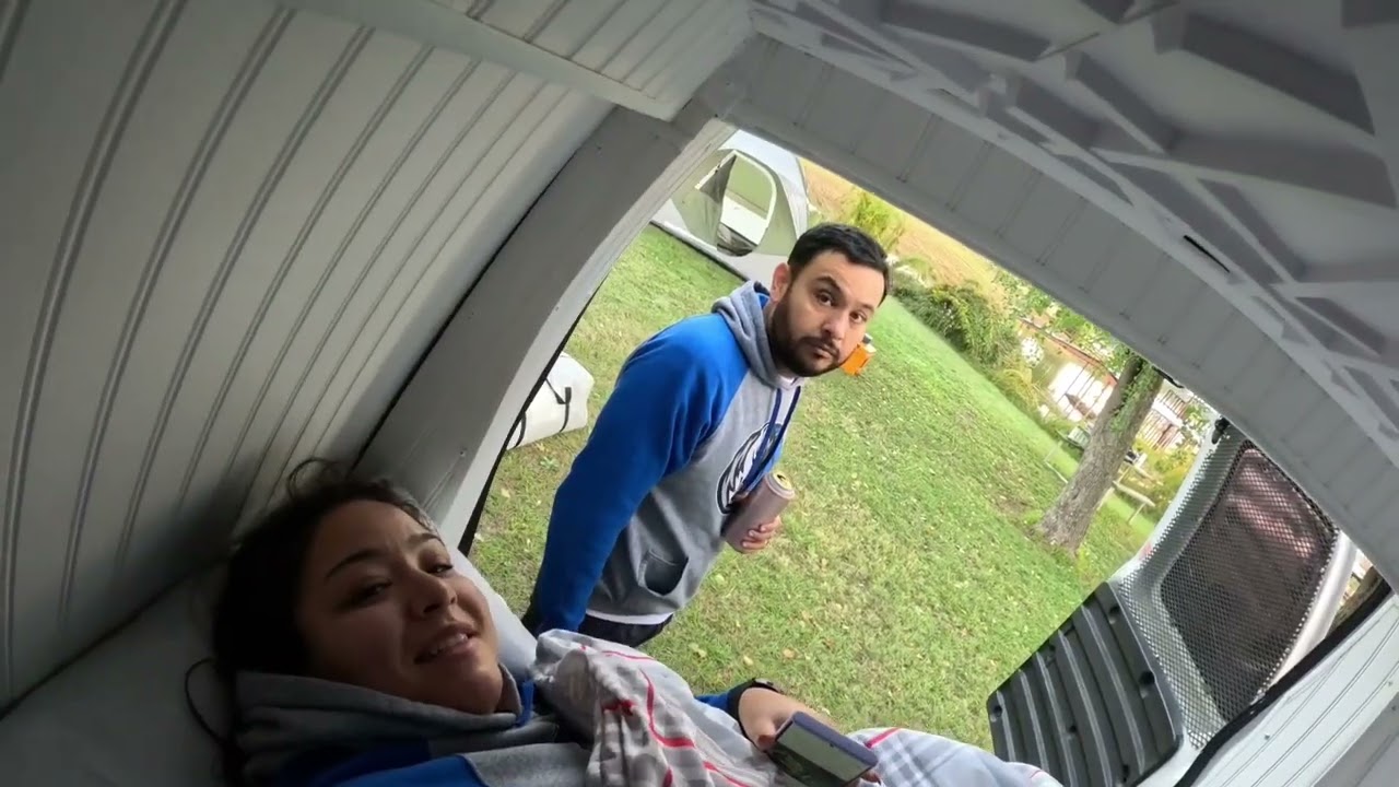 Fall van camping and fishing Lake Fork, TX