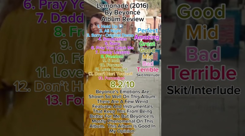 Lemonade By Beyoncé Album Review #beyonce #music #pop #rap #hiphop #rnb #albumreview #review #rank